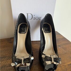 Authentic Dior Papillon patent leather heels
